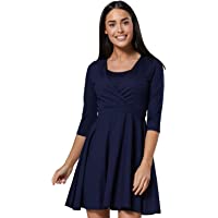 HAPPY MAMA. Para Mujer Mini Vestido Skater premamá y de Lactancia. 603p